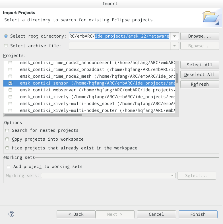 Importing Projects